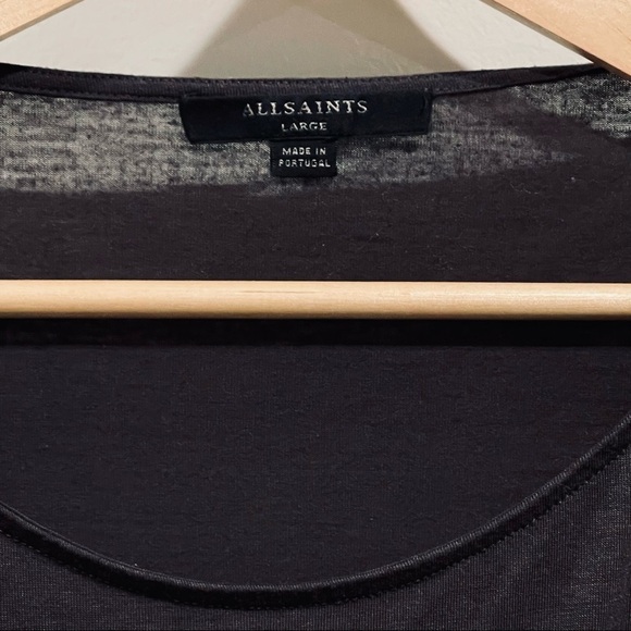 AllSaints Women's Washed Black Erin Devo Dress Size L - Picture 10 of 11